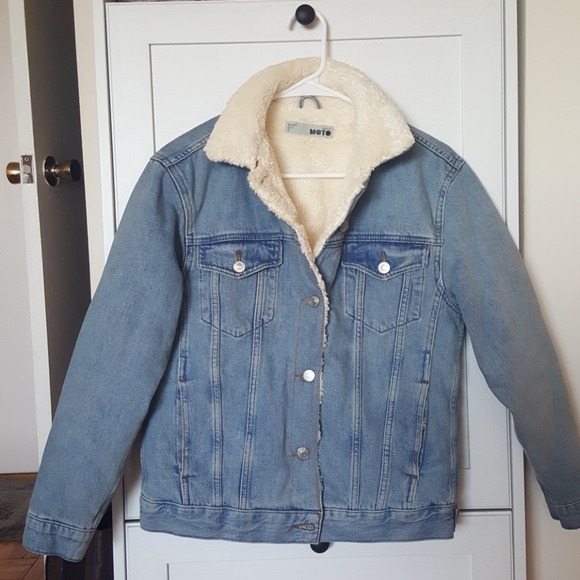 topshop oversized borg jacket